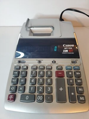 Canon MP11DX Printing Calculator 12 Digit 2 Color Print Clock And Calendar - Image 1 of 4