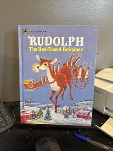 A Big Golden Book Rudolph the Red Nosed Reindeer HC 1985 Santa North Pole - Picture 1 of 11