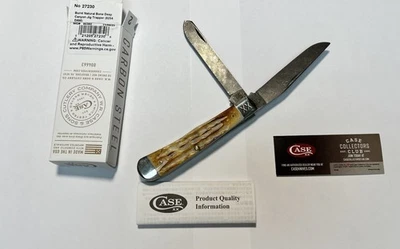 Cuchillo trampero Case xx jigged hueso natural quemado 27230 Damasco NUEVO Foto 1 de 4