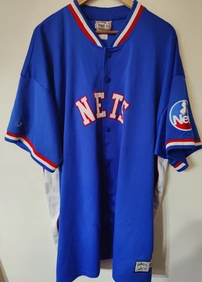 VTG Distressed Majestic NBA New Jersey Nets Basketball Warm Up Jersey Men's 4XL - Image 1 of 4