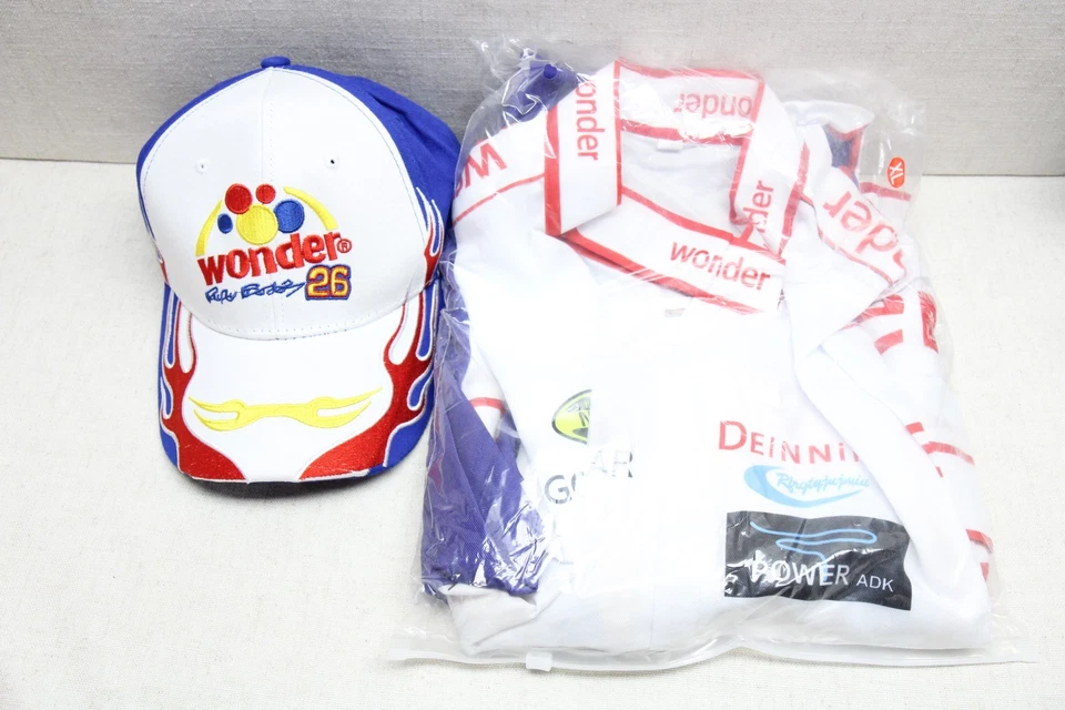 Camisa y sombrero Ricky Bobby Nascar Wonder Bread Talladega Nights Crew Racing XL Foto 1 de 4