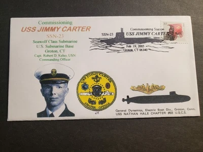 Submarino USS JIMMY CARTER SSN-23 cubierta naval 2005 encargado caché Foto 1 de 2