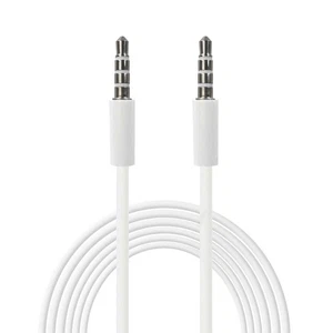 Cavo Jack da 3.5 Maschio a Maschio, Aux, Cavo Prolunga da 3.5mm 1M, Bianco - Afbeelding 1 van 7