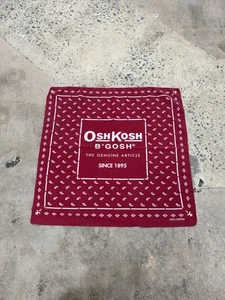 Vintage 70s Osh Kosh B’Gosh All Cotton Bandana Handerchief Red Paisley USA - Bild 1 von 6