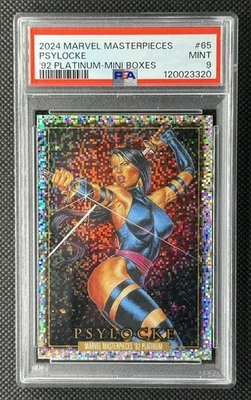 2024 Marvel Masterpieces '92 Platinum Psylocke Mini Box #65 PSA 9 - Image 1 of 2