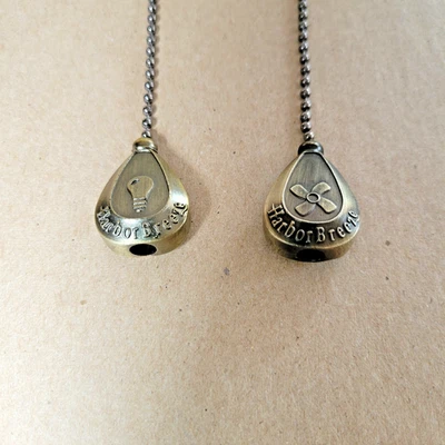 Juego de dos colgantes Harbor Breeze CF755BS04 ventilador de techo y cadena de tracción de luz Foto 1 de 4