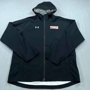 Chaqueta de Lluvia Temple Owls Para Hombre Grande Negra Bajo Armadura Con Capucha Cremallera Completa Impermeable - Imagen 1 de 16