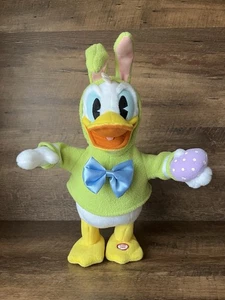 Donald Duck Easter Bunny Disney Plush Dancing Singing Hallmark Put Me Down Video - Picture 1 of 8