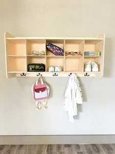 CARLY - 46" - Wall Mounted Cubes – Storage Cubby- Daycare Furniture - Picture 1 of 7