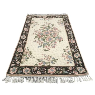 Alfombra estilo Aubusson francesa vintage puntada de cadena lana decoración del hogar alfombra 3x5 Foto 1 de 4