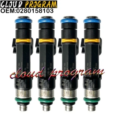 0280158103 Set of 4 Fuel Injectors For FoMoCo 2006-2012 Mazda 3 2.0L Foto 1 de 4