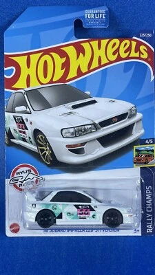 Wheel Swapped 2023 Hot Wheels 98 Subaru Impreza 22B-STi Treasure Hunt Real Rider - Image 1 of 4