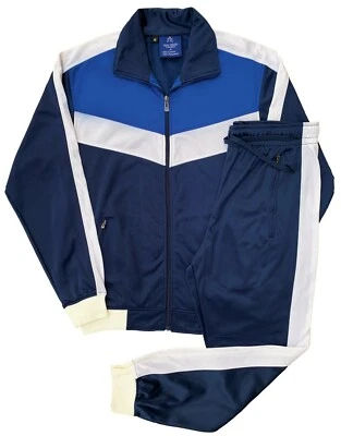 Conjunto completo de chándal para hombre chaqueta de pista climática y pantalones de chándal jogger a juego Foto 1 de 4