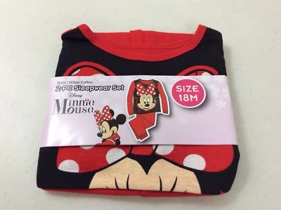 迪士尼米妮老鼠睡衣睡衣女孩 18 个月新品 — 第 1/4 张图片