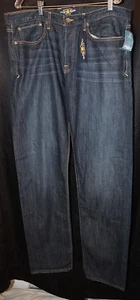 Jeans da uomo slim Lucky Brand 121 Heritage gamba dritta taglia W38xL34 nuovi con etichette $99 - Foto 1 di 10
