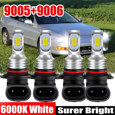 6000K Front LED Headlight Bulbs For Acura Integra 1994-2001 High & Low Beam - Image 1 of 4
