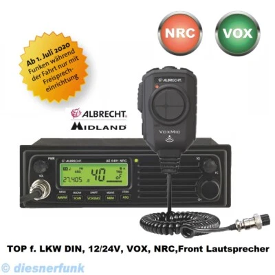 Albrecht AE 6491 NRC inkl. VOX Mikrofon CB Funkgerät 12/24V DIN Freisprechen TOP - Bild 1 von 4