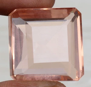 AAA+ Large Rose Quartz 59.85 CT Square Cut Loose Gemstone Gift 4 Ring & Pendant - Picture 1 of 6