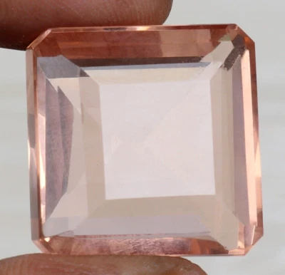 AAA+ Large Rose Quartz 59.85 CT Square Cut Loose Gemstone Gift 4 Ring & Pendant - Image 1 of 4