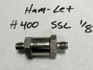 Ham-Let POPPET VALVE Series H400 SSL  — 1/8 TUBE --------------------- NOS OEM - Picture 1 of 1