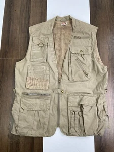 VINTAGE 1986 Banana Republic Mens L Safari Photo Vest Fishing Jacket Coat Mesh - Picture 1 of 9