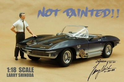 CORVETTE MAKO SHARK AUTOART CHEVROLET LARRY SHINODA RESIN FIGURE 1:18 PER  NOREV - Immagine 1 di 4