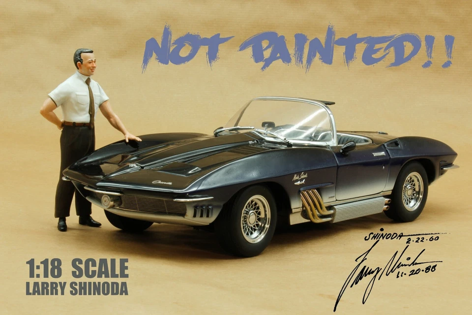 CHEVROLET CORVETTE МАКО АКУЛА АВТО ИСКУССТВА LARRY SHINODA РЕЗИНОВАЯ ФИГУРКА 1:18 - Изображение 1 из 4