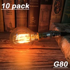 10 Pack B22 Edison G95 Large Globe Bulbs 60W Dimmable Vertical Filament Lighting