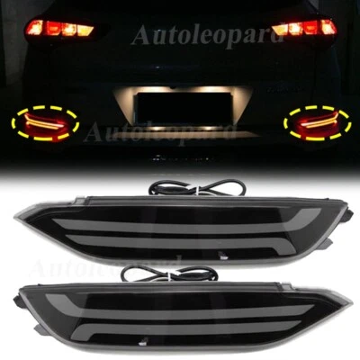 For Hyundai Tucson 2015-2018 Led Rear Bumper Brake Tail Driving Fog Light w Turn - Image 1 of 4