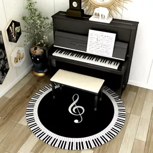Piano Carpet Round Floor Mat Home Area Soundproof Rugs Multi-function Multi-size - Picture 1 of 11