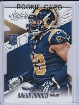 AARON DONALD ROOKIE CARD Absolute Football 2014 DIE-CUT RC Los Angeles Rams! - Image 1 of 2