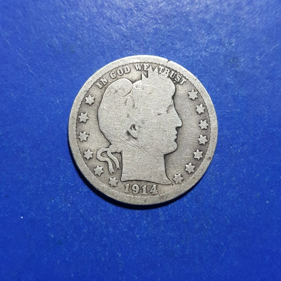 1914 Liberty Quarter Dollar 25C No Mint Mark Rare UNITED STATES OF AMERICA - Image 1 of 4