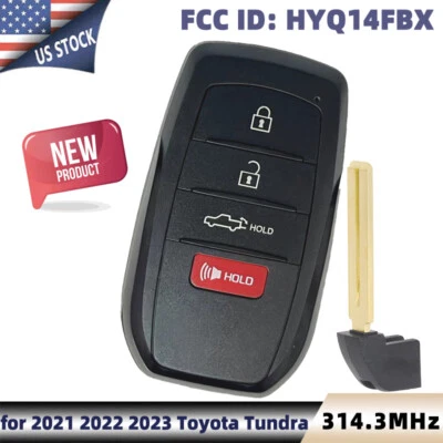 Llavero remoto de entrada sin llave inteligente Toyota Tundra 2021 2022 2023 HYQ14FBX Foto 1 de 4