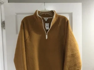 NWT-Women’s J. Crew Sherpa Fleece 1/4 Zip Pullover Shirt-Jacket Top-LARGE-$128 - Picture 1 of 4