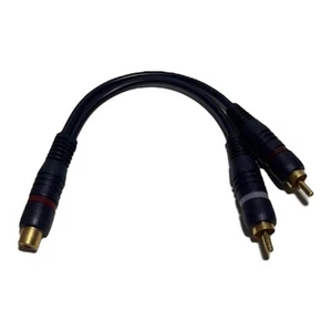 RCA 1 hembra a 2 macho para transferencia bidireccional fuente estéreo y mono paquete de 2 - Imagen 1 de 5