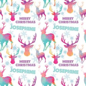 Stag Christmas Personalised Gift Wrap Wrapping Paper Xmas