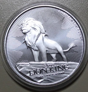 Niue 2 Dollars 2019 Silber 1 Oz #F7188 "The Lion King™" ST-BU "25. Jubiläum" - Zdjęcie 1 z 7