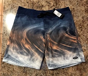 Oakley Board Shorts Mens 34 Blue Orange Cosmic Tides Gradient Swirl 18" NWT - Picture 1 of 15