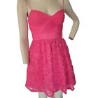 Hailey Logan Rosette Barbiecore Pink Sequin Mesh Party Dress Size 3/4 Hot NWT