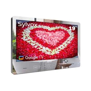 SYLVOX 19'' Mirror TV Bathroom IP66 Waterproof 1080p smart TV built-in App store - Picture 1 of 11