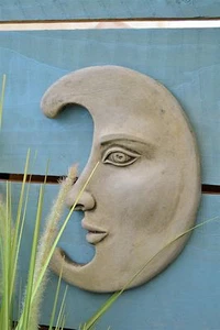 Placa de pared luna adorno de jardín de piedra - Imagen 1 de 2