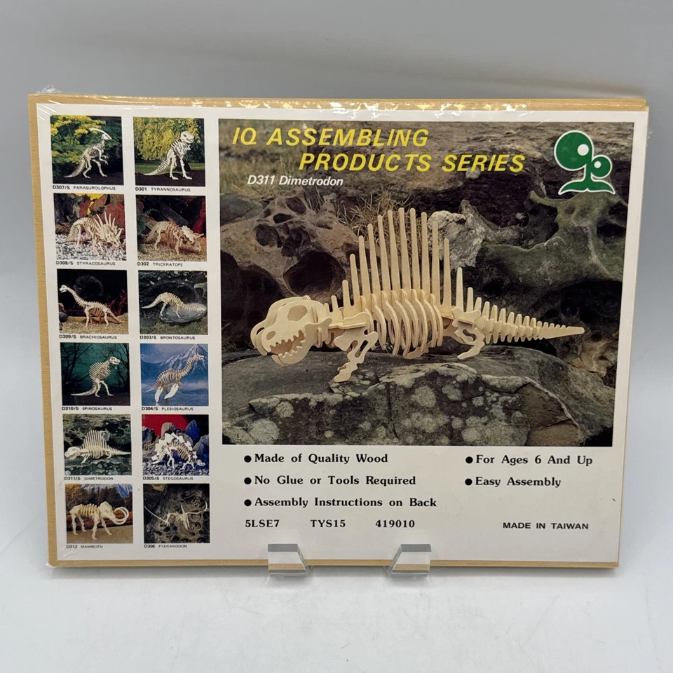 IQ Assembling Products Dinosaur Model D311 Dimetrodon Wooden 3d Skeleton Kit