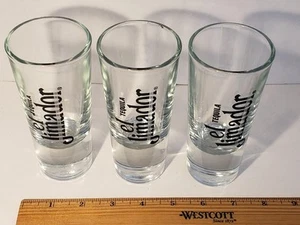 3 Vintage el Jimador Mexican TEQUILA Bar Triple Shot Shooter 5oz Glass 5 1/4" - Picture 1 of 5