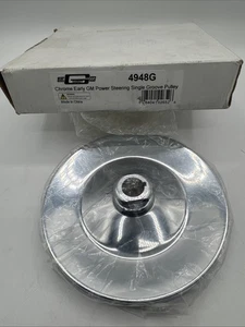MR. Gasket Chrome Power Steering Pulley Single Groove For 67-84 GM / Chevrolet - Bild 1 von 2