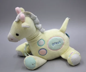 Eden Giraffe Plüschtier gelb Baby Stofftier 9 Zoll musikalisch funktioniert Waffelmuster Pastell - Bild 1 von 15