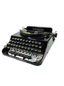 Vtg 1930’s Remington Rand Deluxe Junior Typewriter Tested w/ Case - Picture 1 of 22