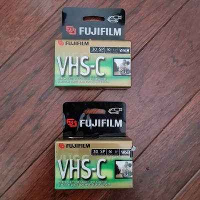 Paquete de 2 casetes de video Fuji Film VHS-C TC-30 para videocámara sellados Foto 1 de 2
