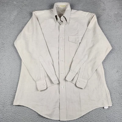 Vintage L.L. Camisa Bean Para Hombre 15.5/32 Marrón Tostado Abotonada Manga Larga Hecha en EE. UU. Foto 1 de 4