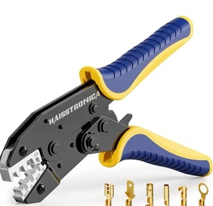 Crimping Tool - Non-Insulated Barrel Terminals - Ratchet Wire Crimper - HS-5327 - Picture 1 of 5