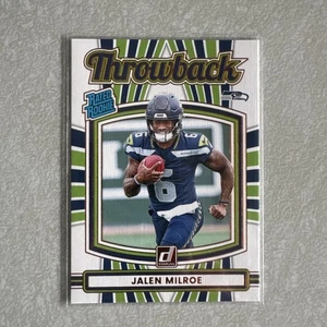 2025 Panini Donruss - Jalen Milroe #18 Rated Rookie Throwback Seahawks (RC) - Bild 1 von 2